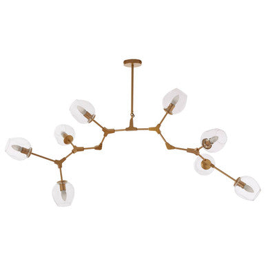 Abira Light Gold 8 Arm Pendant Lamp - Image 1