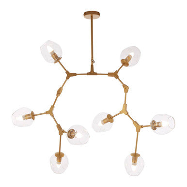 Abira Light Gold 8 Arm Pendant Lamp - Image 3