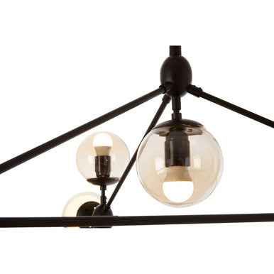 Abira 10 Arm Matte Black Pendant Light - Image 3