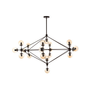 Abira Matte Black 21 Arm Pendant Lamp - Image 1