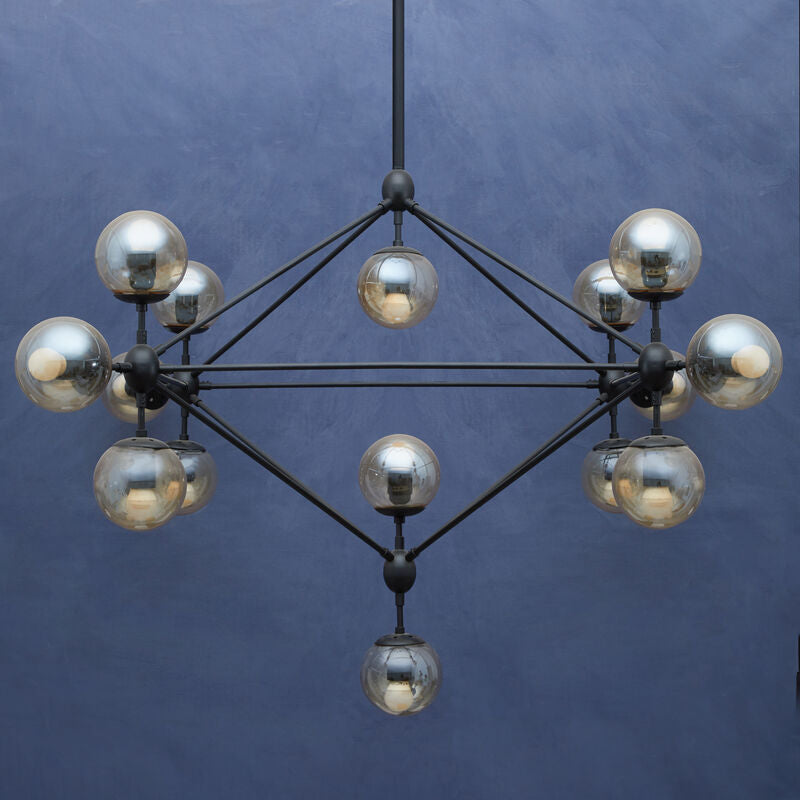 Abira Matte Black 21 Arm Pendant Lamp - Image 2