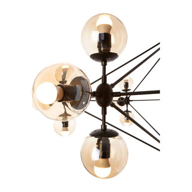 Abira Matte Black 21 Arm Pendant Lamp - Image 4