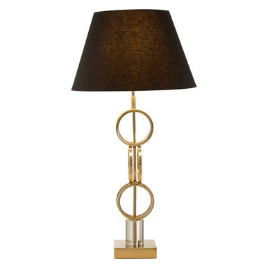 Skye Gold Finish Table Lamp with Dual Ring Base - Image 1