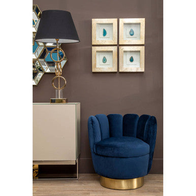 Skye Gold Finish Table Lamp with Dual Ring Base - Image 3