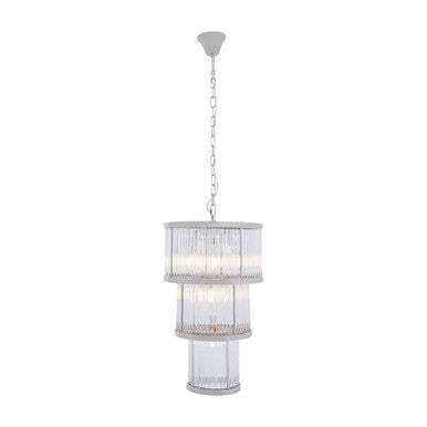 Salasco 3 Tier Nickel Finish Chandelier 38cm - Image 1