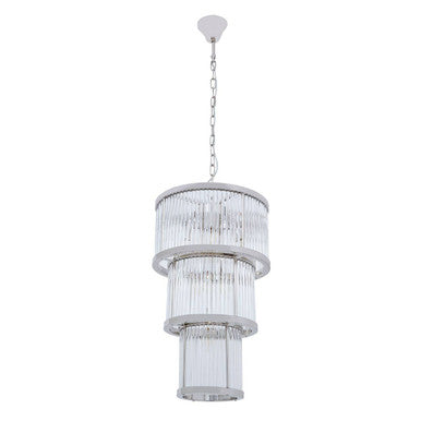 Salasco 3 Tier Nickel Finish Chandelier 38cm - Image 3