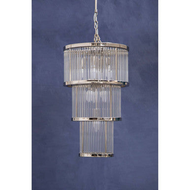 Salasco 3 Tier Nickel Finish Chandelier 38cm - Image 4