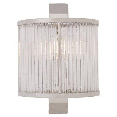 Salasco Glass Wall Light With Nickel Finish