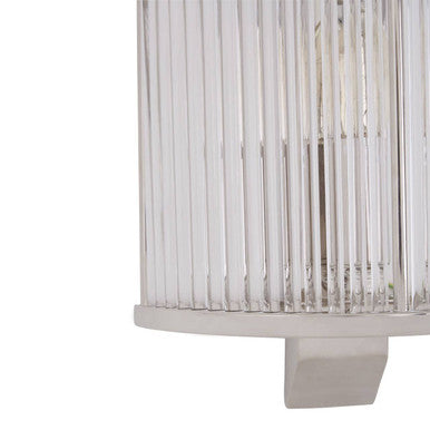 Salasco Glass Wall Light With Nickel Finish