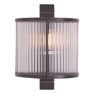Salasco Glass Wall Light With Black Finish - Image 2