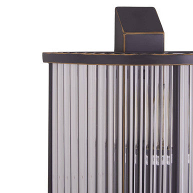 Salasco Glass Wall Light With Black Finish