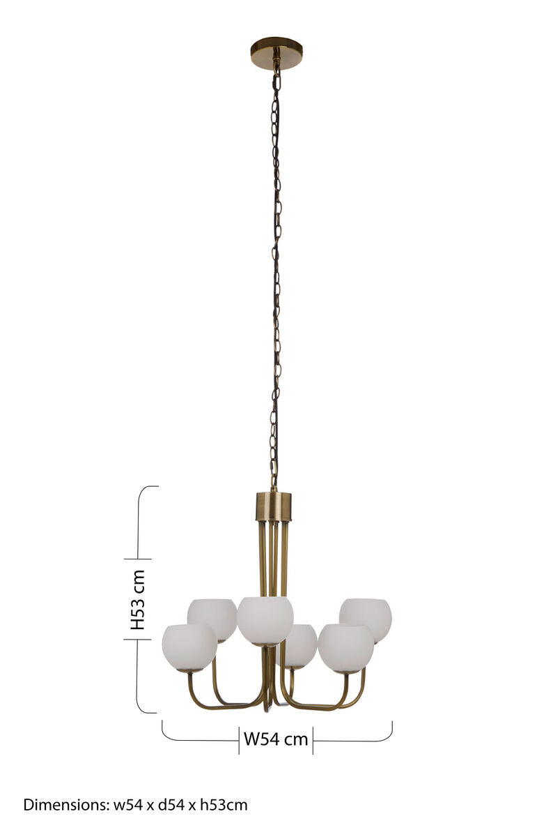 Waylen 6 Arm Chandelier - Image 6