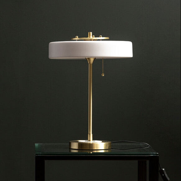 Rogano White Shade with Gold Finish Frame Table Lamp - Image 2