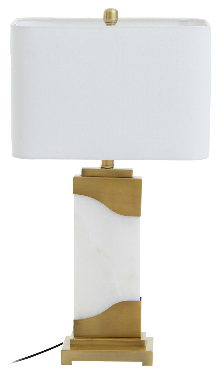 Edith Table Lamp in White Marble and Gold - Image 1