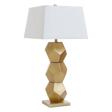 Eleri Gold Glass Table Lamp with Brushed Gold Base - Image 3