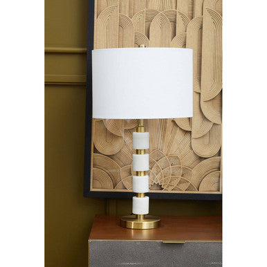 Elin White Marble Table Lamp