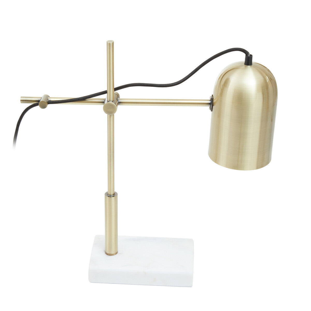 Equipoise Gold and Marble Adjustable Desk Lamp