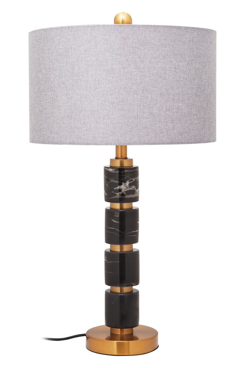 Marmo Grey Fabric Shade Table Lamp - Image 1