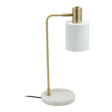 Newton White Shade Desk Lamp - Image 1