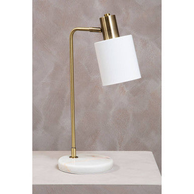Newton White Shade Desk Lamp