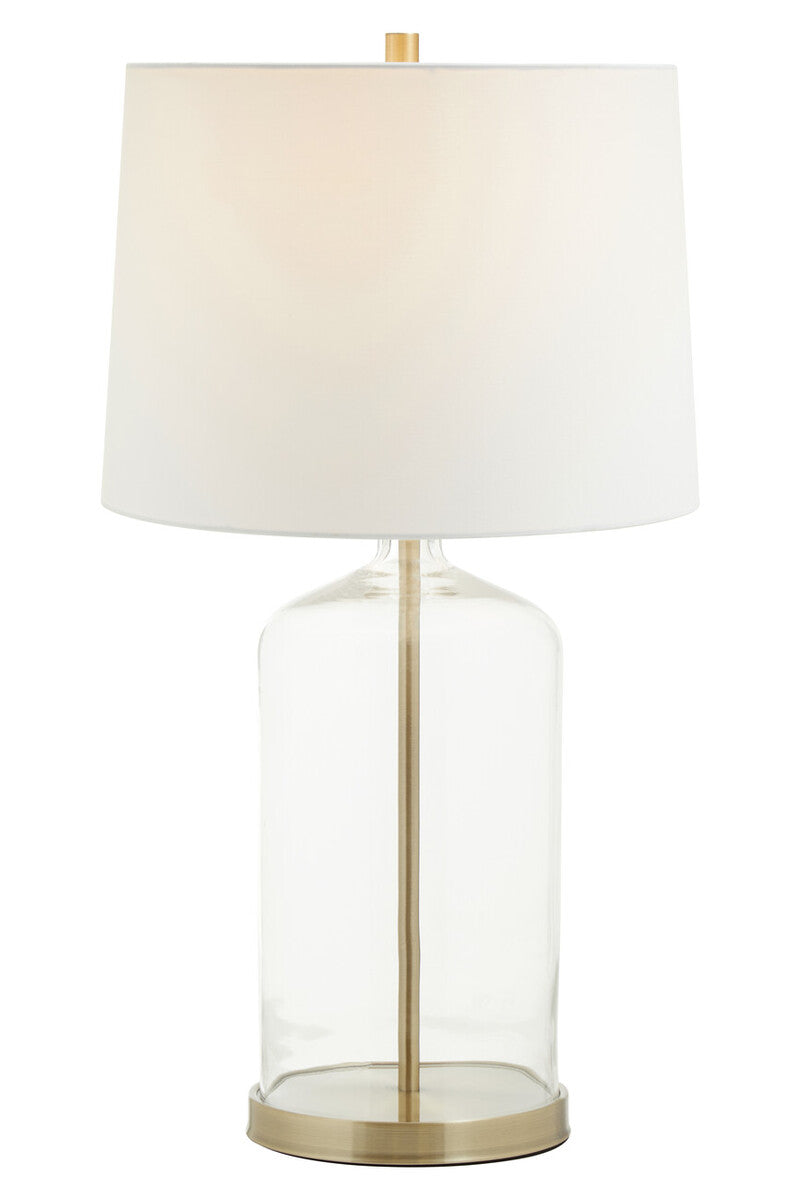 Nadia White Fabric Shade Table Lamp