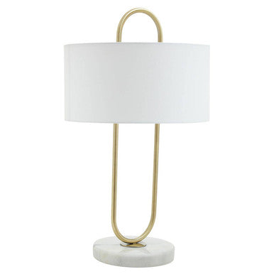 Nolan White Fabric Shade Table Lamp