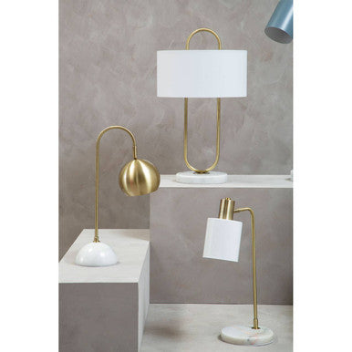 Nolan White Fabric Shade Table Lamp - Image 8