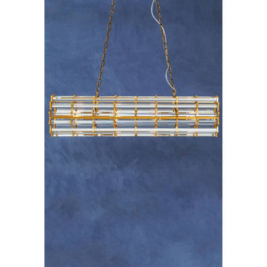 Karli Brass Eight Bulb Pendant Light - Image 4