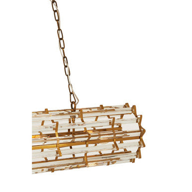 Karli Brass Eight Bulb Pendant Light