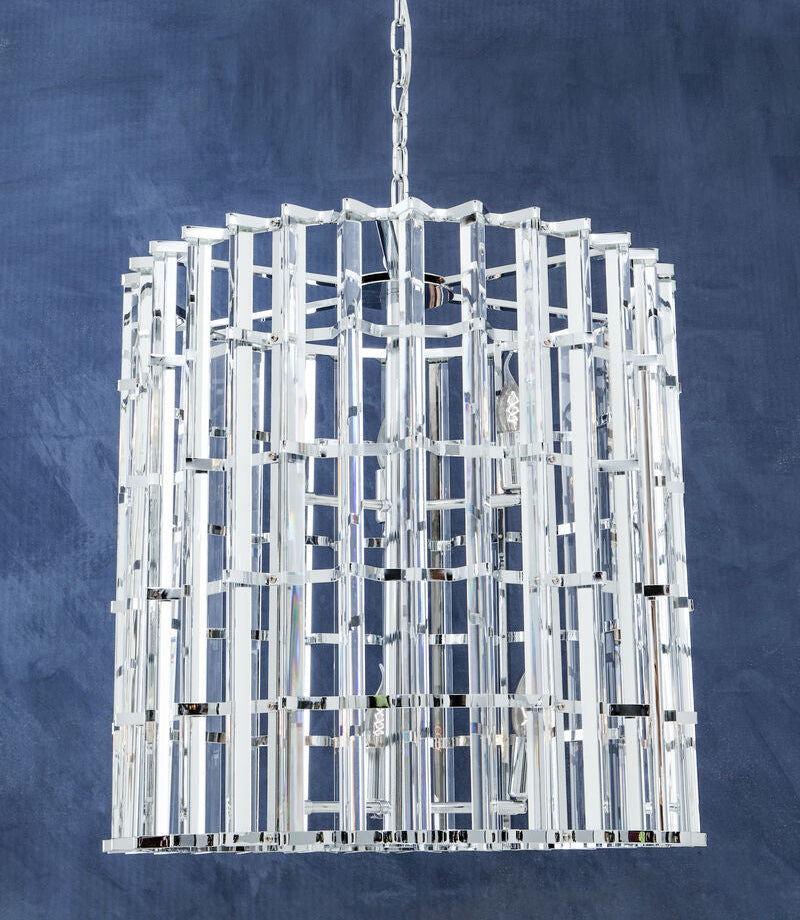 Karli Chrome And Glass Vertical Light