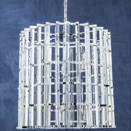 Karli Chrome And Glass Vertical Light