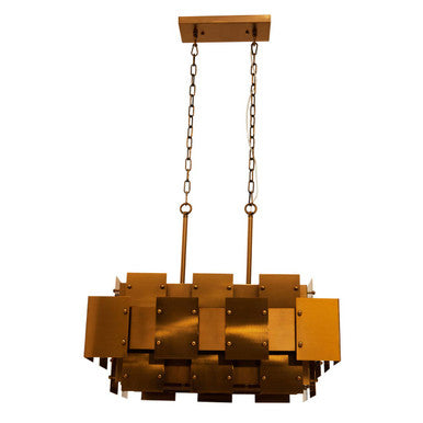 Karlo Metal Brass Finish Pendant Light With Eight Bulbs - Image 1