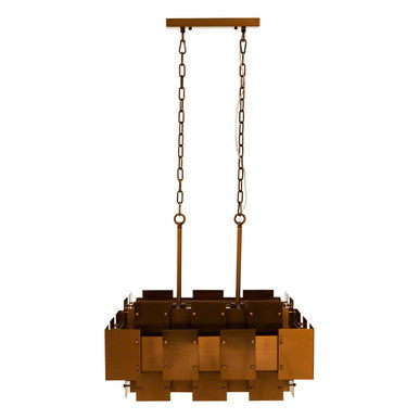 Karlo Metal Brass Finish Pendant Light With Eight Bulbs - Image 8