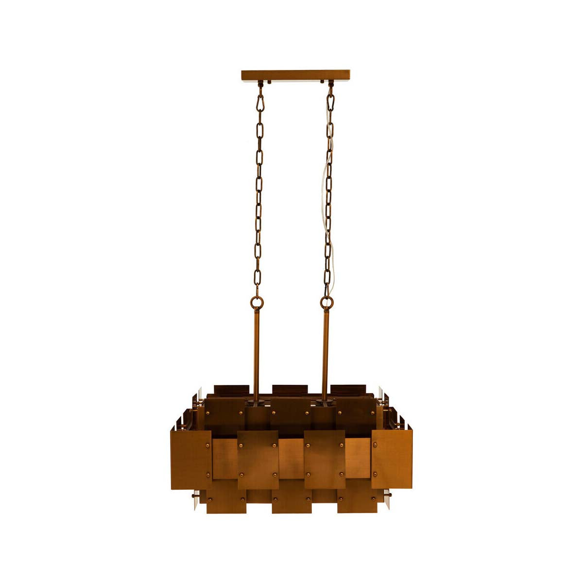 Karlo Metal Brass Finish Pendant Light With Eight Bulbs