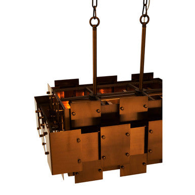 Karlo Metal Brass Finish Pendant Light With Eight Bulbs - Image 4