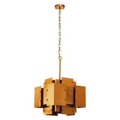 Karlo Metal Brass Finish Pendant Light With Four Bulbs - Image 1