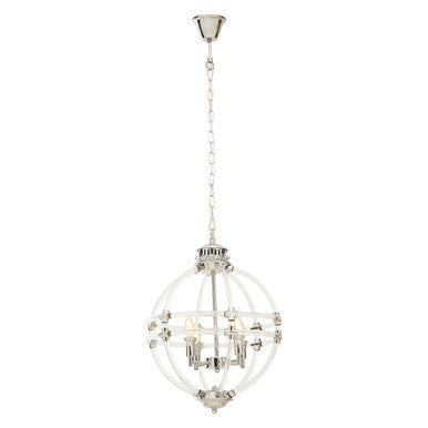 Karlo Pendant Light In Clear Acrylic And Chrome Finish - Image 1