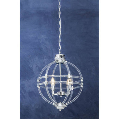Karlo Pendant Light In Clear Acrylic And Chrome Finish - Image 3