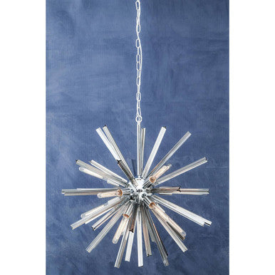 Karlo Smoke Grey Glass And Chrome Finish Light