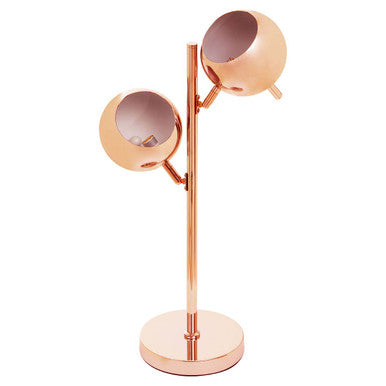 Karter Copper Finish Table Lamp With Two Lights - Image 1