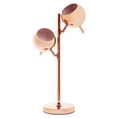 Karter Copper Finish Table Lamp With Two Lights - Image 3