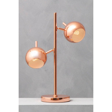 Karter Copper Finish Table Lamp With Two Lights - Image 2