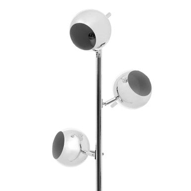 Karter Chrome Finish Floor Lamp With Three Lights - Image 6