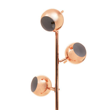Karter Copper Finish Floor Standing Lamp With Three Lights