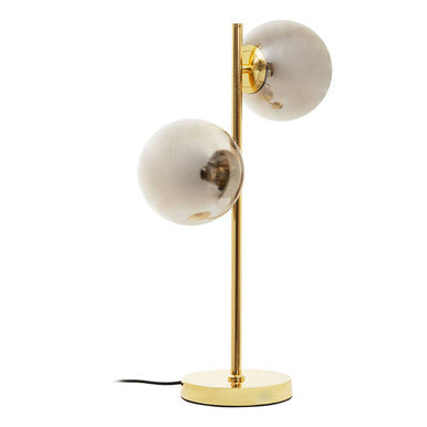 Karter Silver Glass With Gold Finish Table Lamp - Image 1