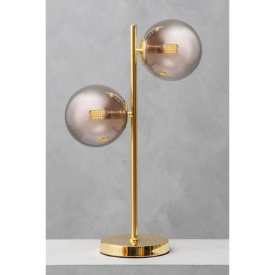 Karter Silver Glass With Gold Finish Table Lamp