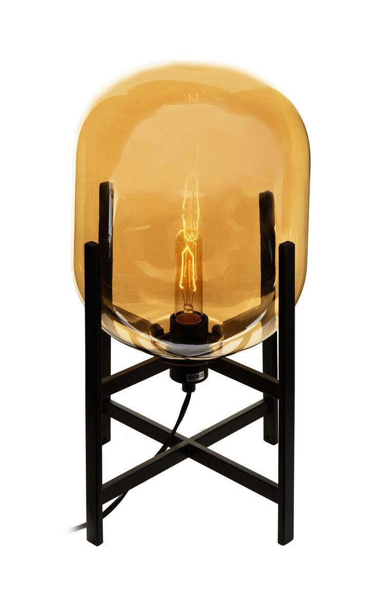 Trieste Matte Black and Glass Table Lamp - Image 1