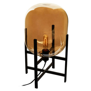 Trieste Matte Black and Glass Table Lamp - Image 3