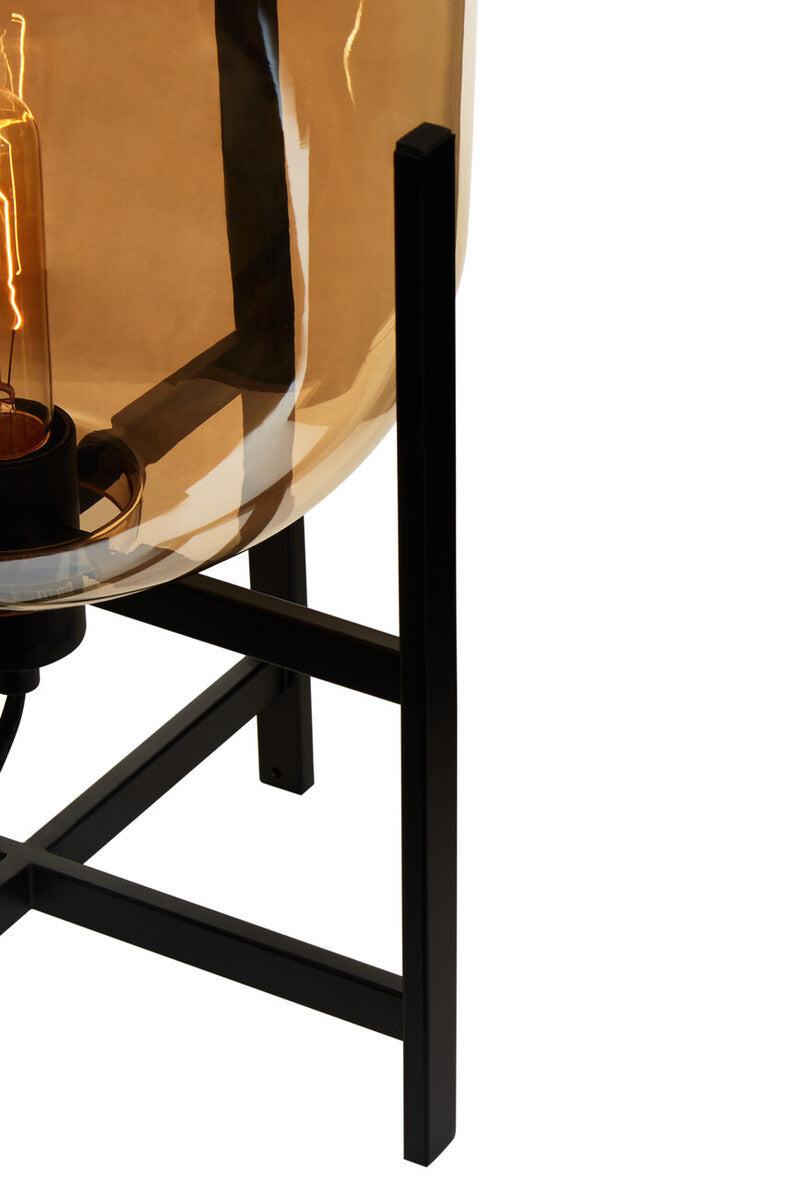 Trieste Matte Black and Glass Table Lamp - Image 6