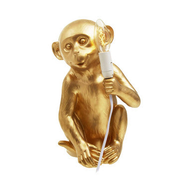 Boho Gold Finish Monkey Lamp